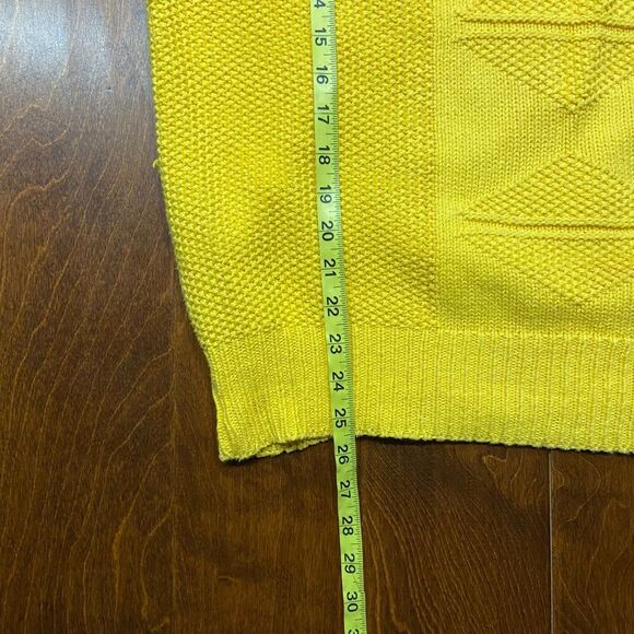 Boundary Waters Vintage Knit Cotton Blend Yellow Crewneck Sweater Men's Size M - Picture 9 of 9